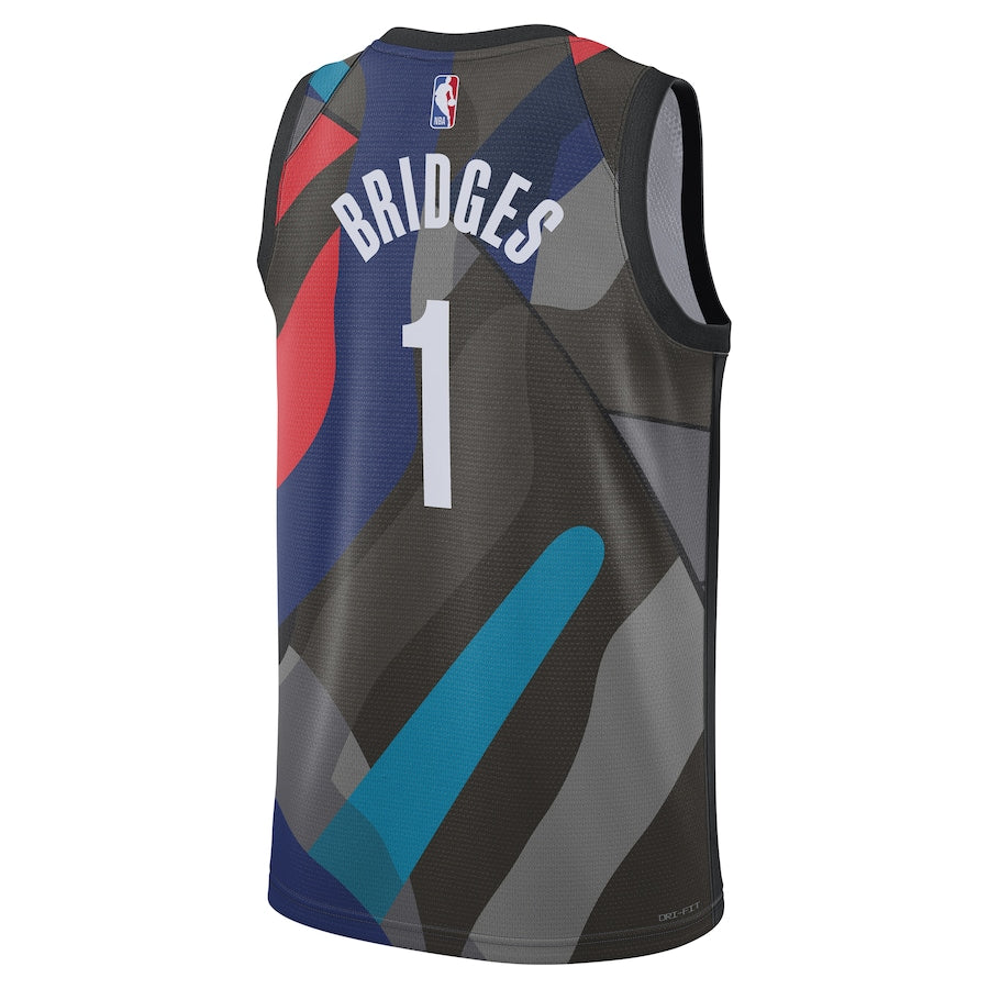 Mikal Bridges Brooklyn Nets Nike Unisex 2023/24 Swingman Jersey - Black - City Edition - Jersey Teams World