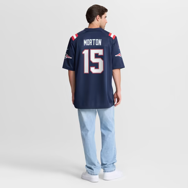 Behren Morton New England Patriots Nike Team Game Jersey - Navy