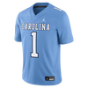 #1 North Carolina Tar Heels Jordan Brand Alternate Game Football Jersey - Carolina Blue