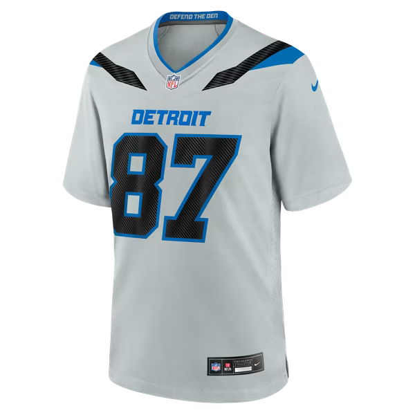 Sam LaPorta Detroit Lions Nike 2026 Rivalries Collection Game Jersey - Silver