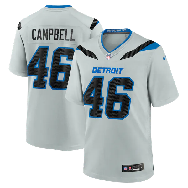 Jack Campbell Detroit Lions Nike 2026 Rivalries Collection Game Jersey - Silver