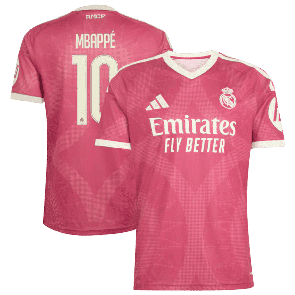 Kylian Mbappé Real Madrid adidas 2026/27 Third Replica Jersey - Pink