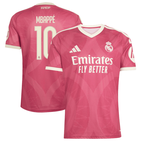 Kylian Mbappé Real Madrid adidas 2026/27 Third Replica Jersey - Pink
