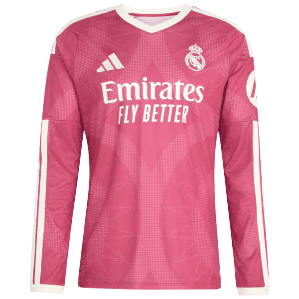 Kylian Mbappé Real Madrid adidas 2026/27 Third Replica Long Sleeve Jersey - Pink