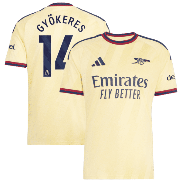 Viktor Gyökeres Arsenal adidas 2026/27 Third Replica Jersey - Yellow