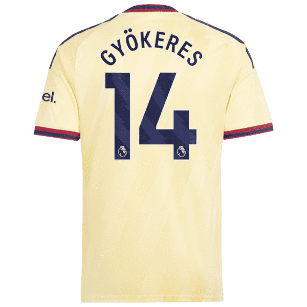 Viktor Gyökeres Arsenal adidas 2026/27 Third Replica Jersey - Yellow