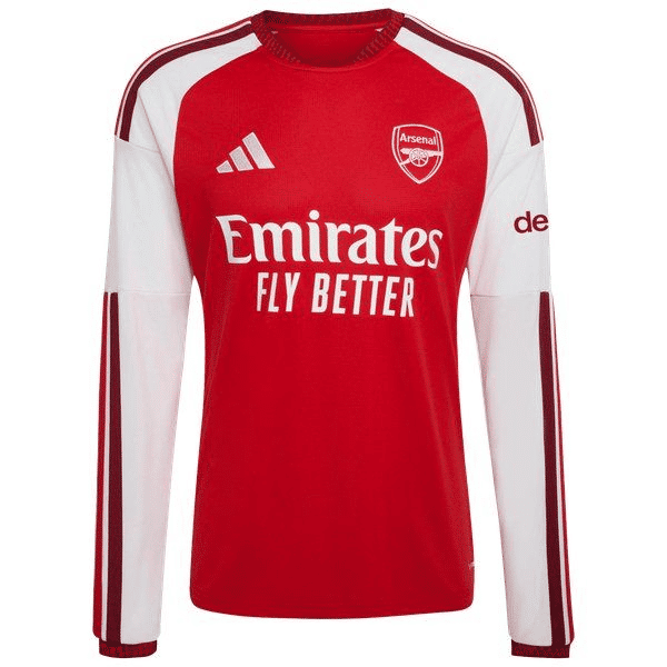 Martin Ødegaard Arsenal adidas 2026/27 Home Replica Long Sleeve Jersey - Red