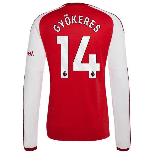 Viktor Gyökeres Arsenal adidas 2026/27 Home Replica Long Sleeve Jersey - Red