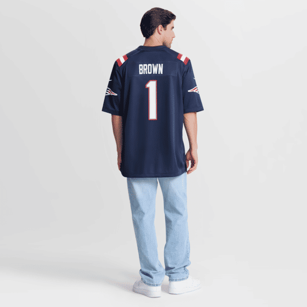 Nike A.J. Brown New England Patriots Game Jersey Navy