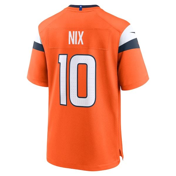 Nike Bo Nix Denver Broncos Game Jersey Orange