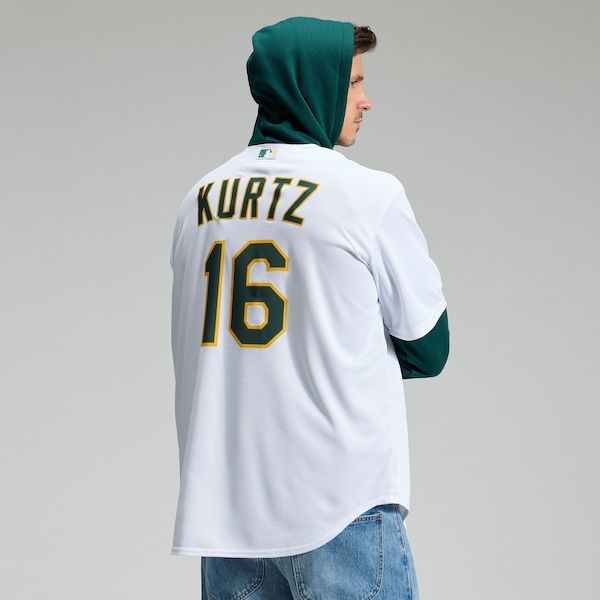 Nike Nick Kurtz Athletics Home Replica Player Jersey White