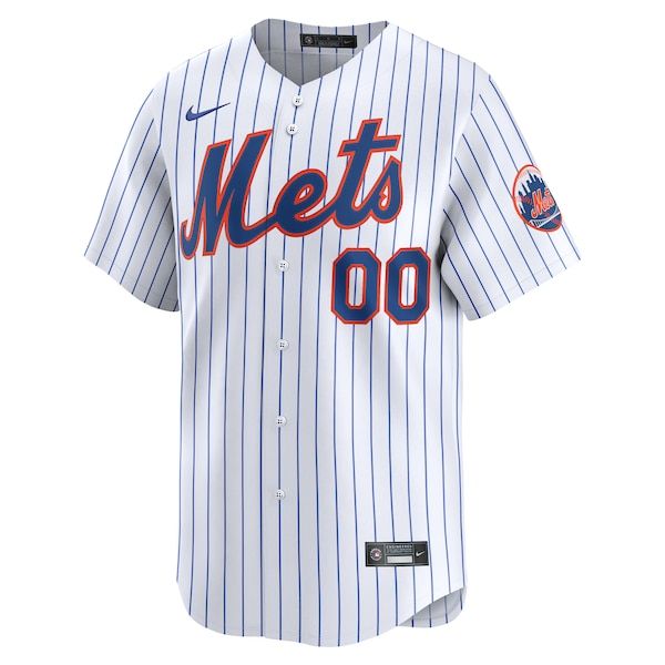 Nike New York Mets Home Limited Custom Jersey White