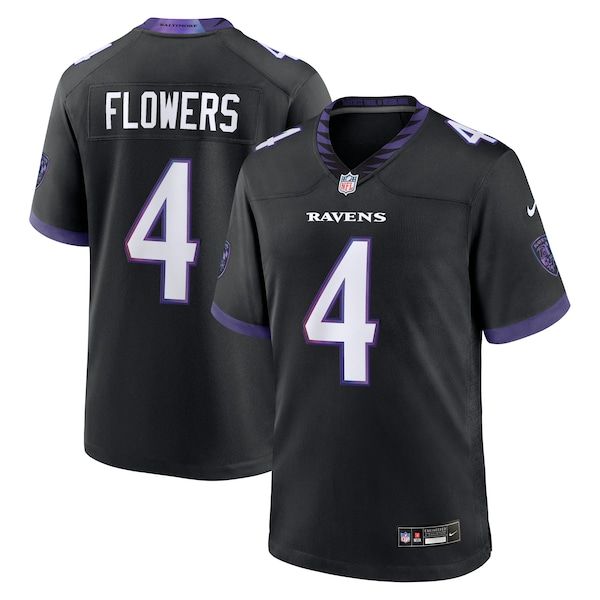Nike Zay Flowers Baltimore Ravens Alternate Game Jersey Black