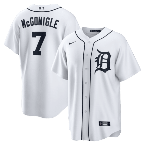 Nike Kevin McGonigle Detroit Tigers Home Replica Jersey White