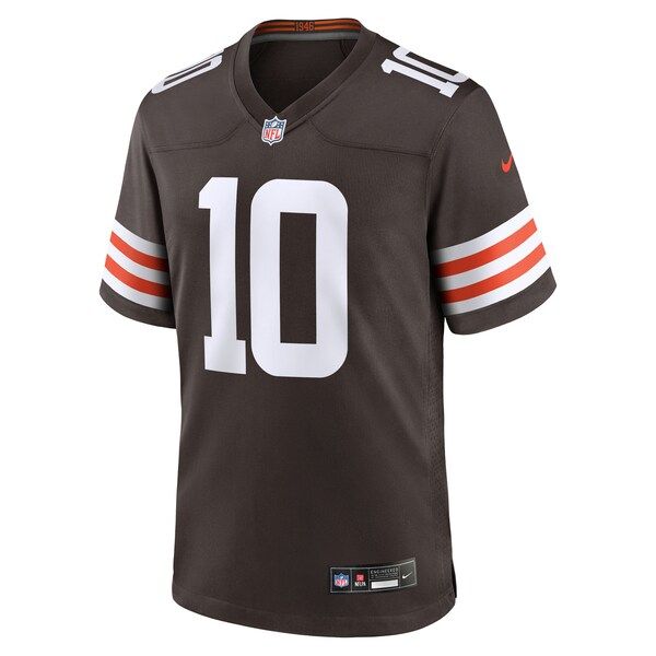 Nike Quinshon Judkins Cleveland Browns 2025 NFL Draft Game Jersey Brown