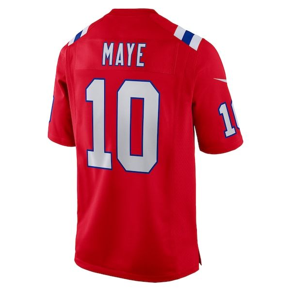 Nike Drake Maye New England Patriots Game Jersey Red