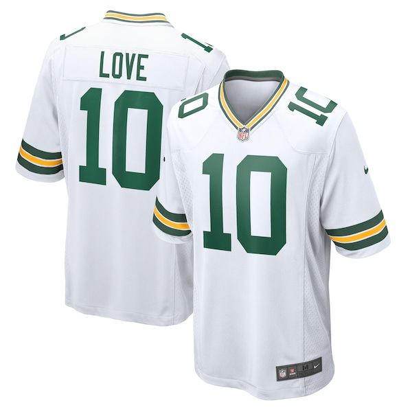 Nike Jordan Love Green Bay Packers Game Jersey White