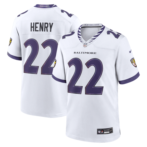 Nike Derrick Henry Baltimore Ravens Game Jersey White