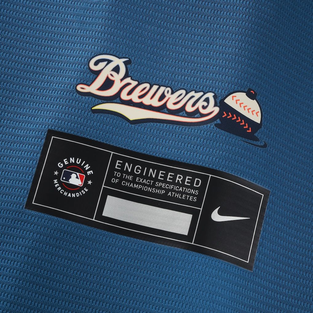 Nike Christian Yelich Milwaukee Brewers 2026 City Connect Stadium Jersey Mineral Blue