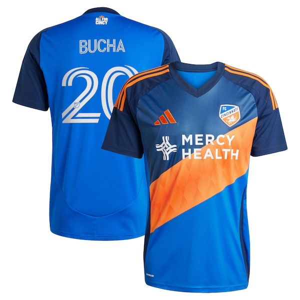 Adidas Pavel Bucha FC Cincinnati 2025 Orange and Blue Legacy Kit Replica Jersey Blue