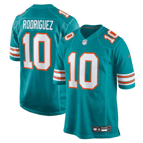Nike Jacob Rodriguez Miami Dolphins Alternate Game Jersey Aqua