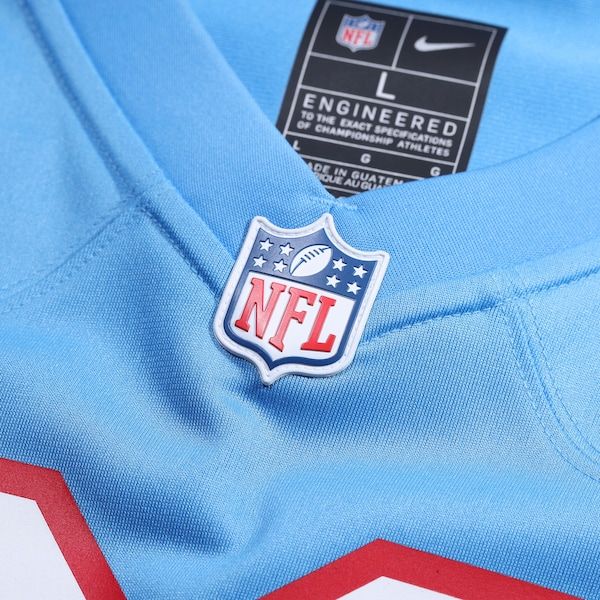 Nike Tennessee Titans Oilers Throwback Custom Game Jersey Light Blue