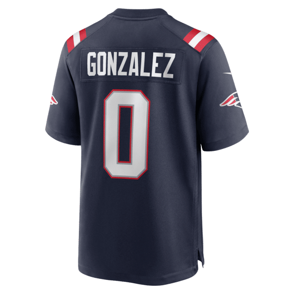 Nike Christian Gonzalez New England Patriots Game Jersey Navy