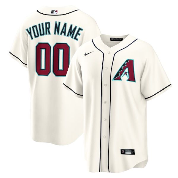 Nike Arizona Diamondbacks Home Custom Replica Jersey Cream