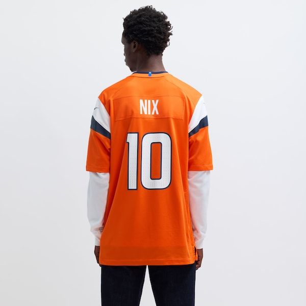 Nike Bo Nix Denver Broncos Game Jersey Orange