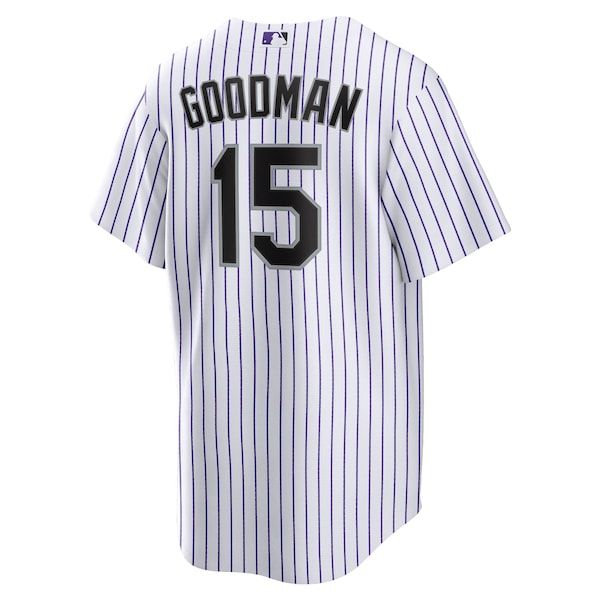 Nike Hunter Goodman Colorado Rockies Home Replica Jersey White