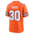 Nike Terrell Davis Denver Broncos Mile High Collection 1977 Throwback Retired Player Game Jersey Orange