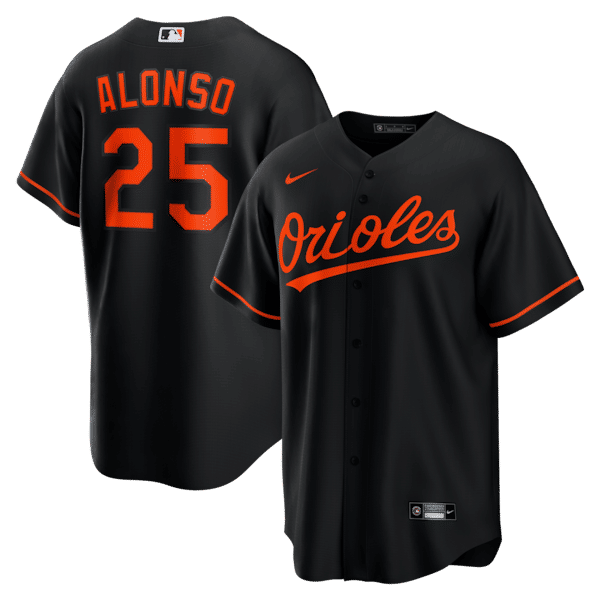 Nike Pete Alonso Baltimore Orioles Alternate Replica Jersey Black