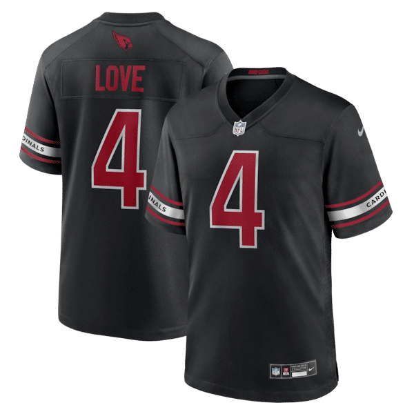 Nike Jeremiyah Love Arizona Cardinals Alternate Game Player Jersey Black