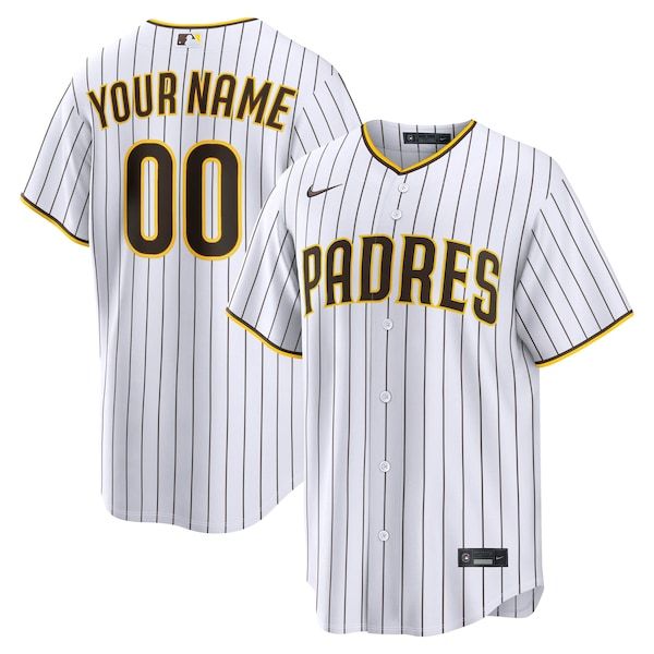 Nike San Diego Padres Home Replica Custom Jersey White