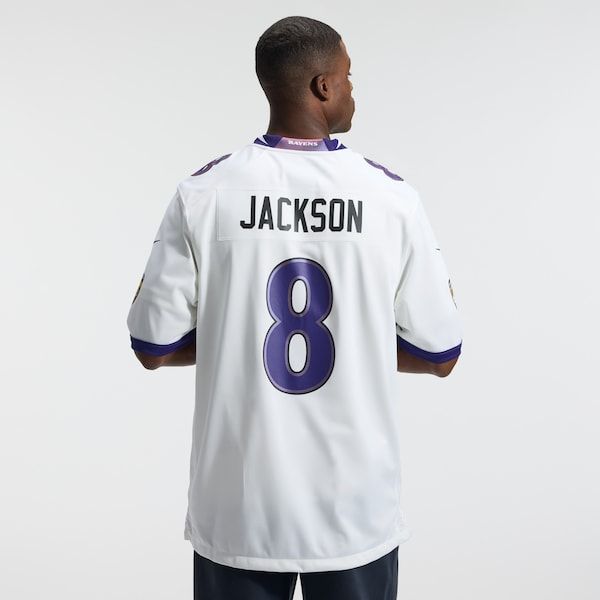 Nike Lamar Jackson Baltimore Ravens Game Jersey White