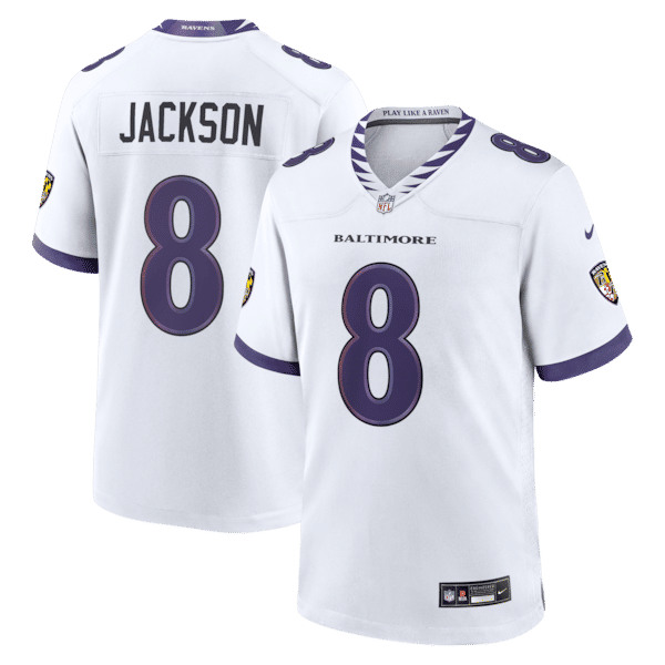 Nike Lamar Jackson Baltimore Ravens Game Jersey White