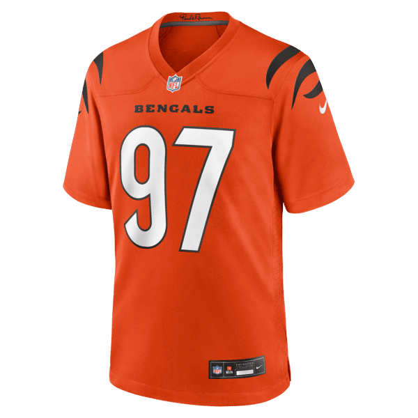 Nike Dexter Lawrence II Cincinnati Bengals Alternate Game Jersey Orange