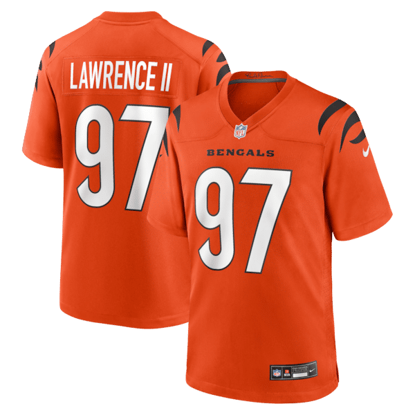 Nike Dexter Lawrence II Cincinnati Bengals Alternate Game Jersey Orange