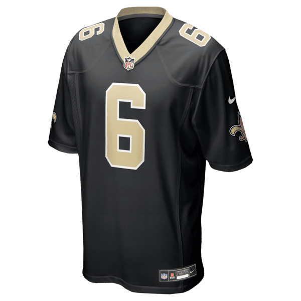 Nike Tyler Shough New Orleans Saints Game Jersey Black