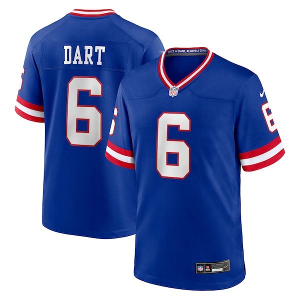 Nike Jaxson Dart New York Giants Alternate 2 Classic Game Jersey Royal