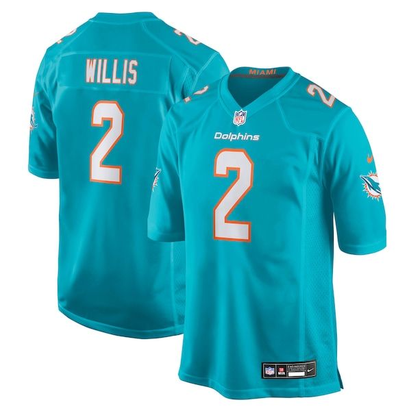 Nike Malik Willis Miami Dolphins Game Jersey Aqua