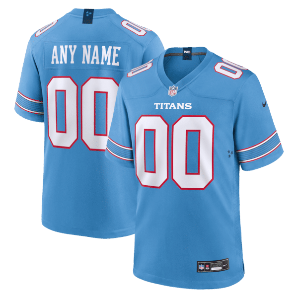 Nike Tennessee Titans Custom Game Jersey Light Blue