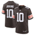 Nike Quinshon Judkins Cleveland Browns 2025 NFL Draft Game Jersey Brown