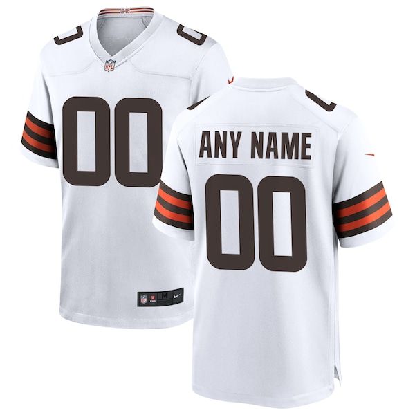 Nike Custom Cleveland Browns Game Jersey White