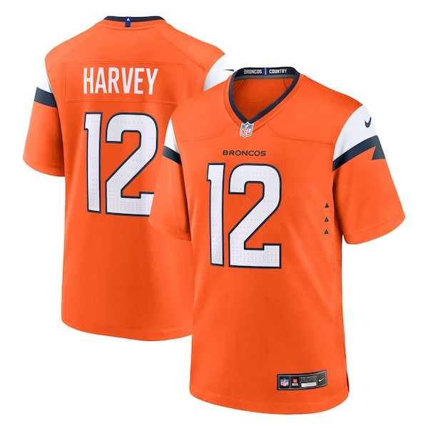 Nike RJ Harvey Denver Broncos Game Jersey Orange