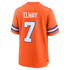 Nike John Elway Denver Broncos Mile High Collection 1977 Throwback Retired Player Game Jersey Orange