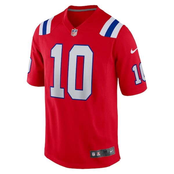 Nike Drake Maye New England Patriots Game Jersey Red