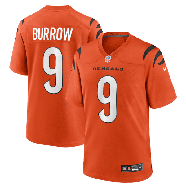 Nike Joe Burrow Cincinnati Bengals Alternate Game Jersey Orange