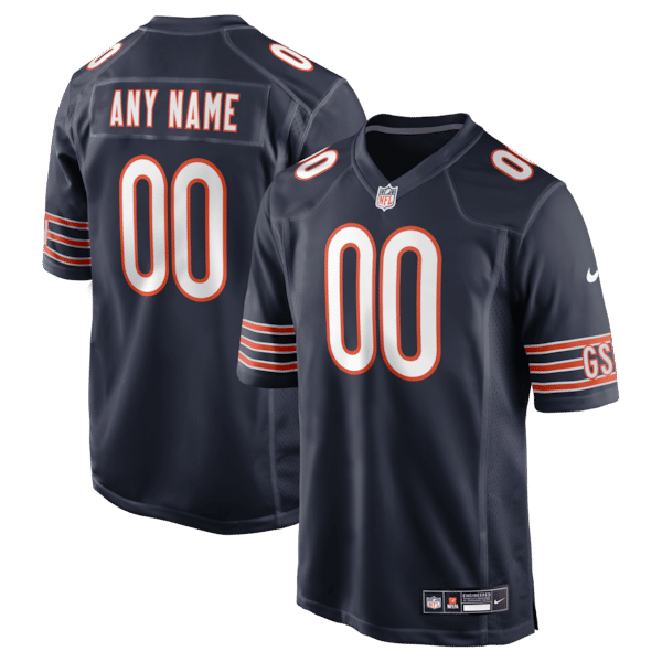 Nike Chicago Bears Custom Game Jersey Navy