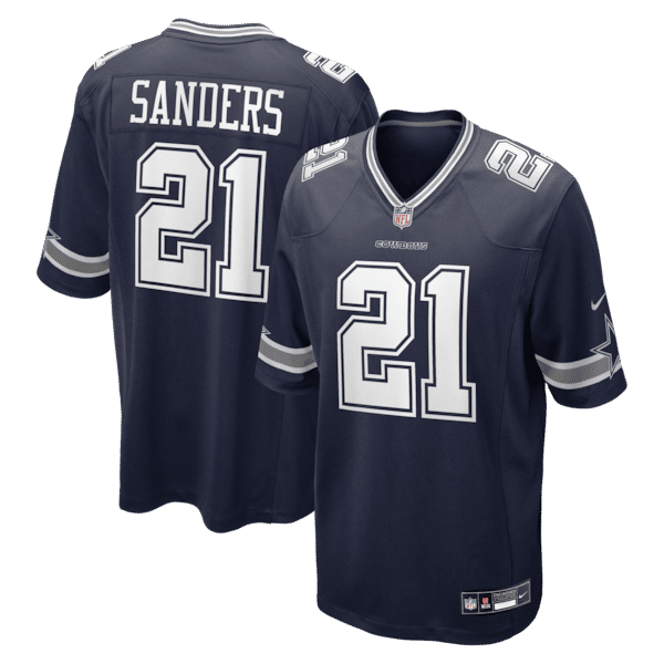 Nike Deion Sanders Dallas Cowboys Team Retired Player Game Jersey Navy